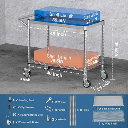 Leteuke 2 Tier Utility Tool Cart - Image 5