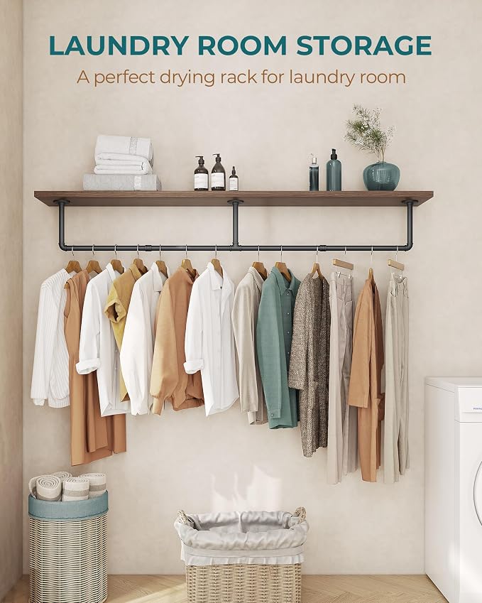 OROPY 65.7" Heavy Duty Industrial Pipe Clothes Rack - Image 4