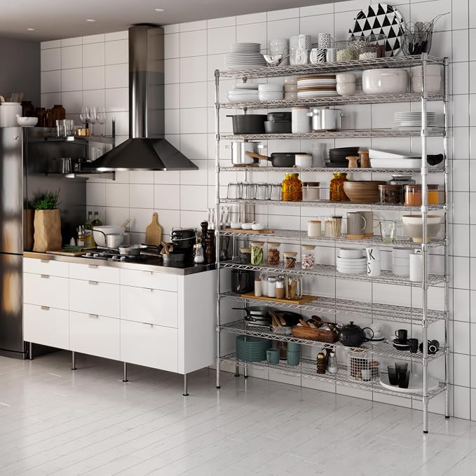 14" Deep x 60" Wide x 86" Height Wire Shelving Kit | 10-Tier | NSF Commercial - Image 6