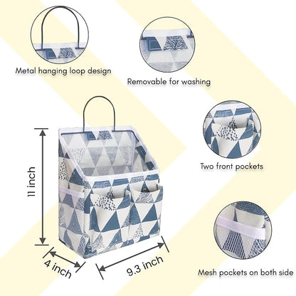 Kanrichu 2pcs Small Wall Hanging Organizer Bag, Linen Fabric Door Hanging - Image 5