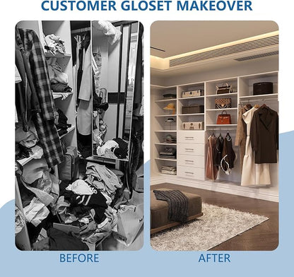 Tall Hanging Closet Unit, Modular Closet System, Wood Closet System Organizer - Image 5