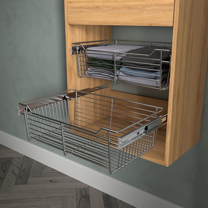 Classic 24" Closet Wire Basket in Chrome - Image 3