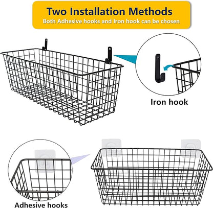 Joben Oligey 3 Set Hanging Wall Baskets, Wire Basket - Image 5