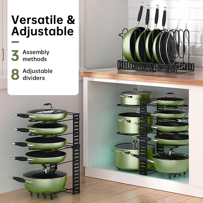 MUDEELA Pots and Pans Organizer Rack - Image 2
