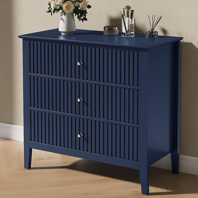 RoyalCraft 32" Large Nightstand Set of 2, Fluted Painted Wood Dresser - Image 7