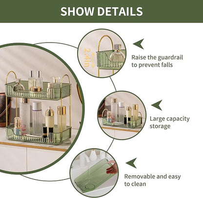 YCIA&DONE Bathroom Organizer Countertop, Makeup Storage, Skincare Cosmetic Tray - Image 3