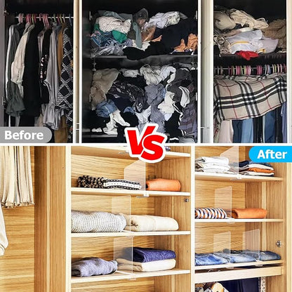 LoveBB 12 Pack Shelf Dividers for Closet Organizers and Storage - Image 3