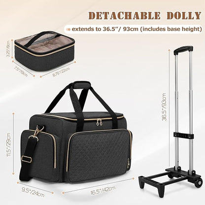 LUXJA Rolling Makeup Case with 3 Removable Pouches and 1 Makeup Brush Bag - Image 7