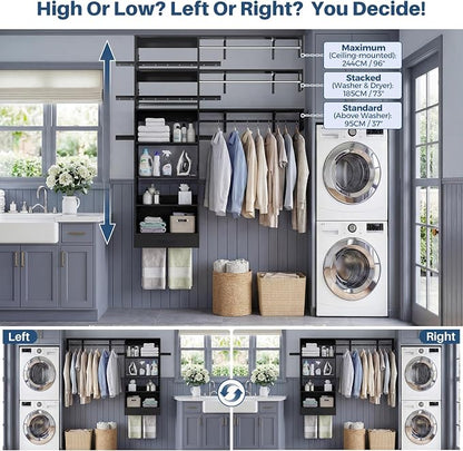 Armocity 60" Wall Mounted Laundry Room Organization - Image 3