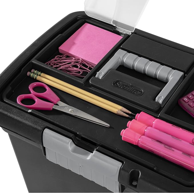 Sterilite Portable File Box, Letter File Storage Bin - Image 7