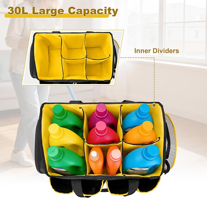 PGmoon Extra-Large Cleaning Caddy Organizer Bag - Image 3