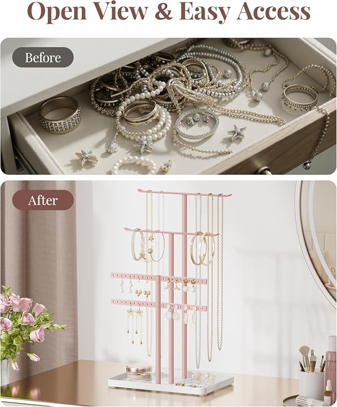 pickpiff Jewelry Stand Holder Organizer: 14.5" Sturdy Hanger - Image 2