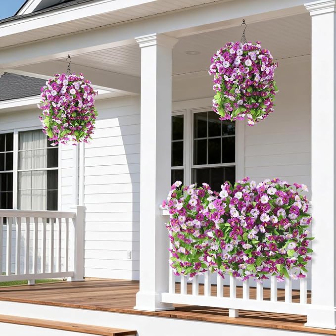 INQCMY Artificial Flowers for Outdoor Spring Summer Decoration Faux Silk - Image 5