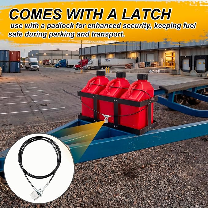 Outus Fuel Jug Holder Container Three 5 Gallon Gas Can Holder Heavy Duty - Image 4