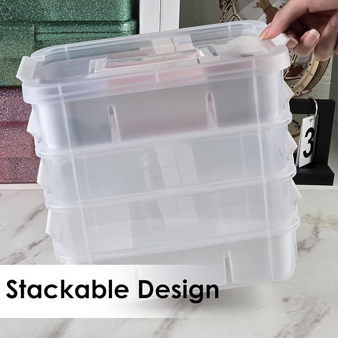 CraftGenes Sewing Storage Organizer, 4-Tier 10 Qt Box - Image 9