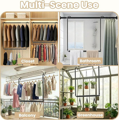Stepless Extender Closet Hanging Rod - Image 6