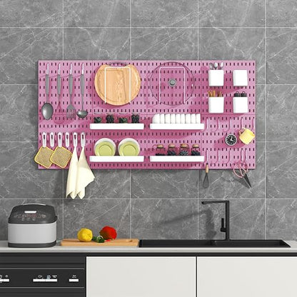 Pegboard Combination Kit, 8 Peg Boards and 30 Accessories Modular Hanging Black - Image 6
