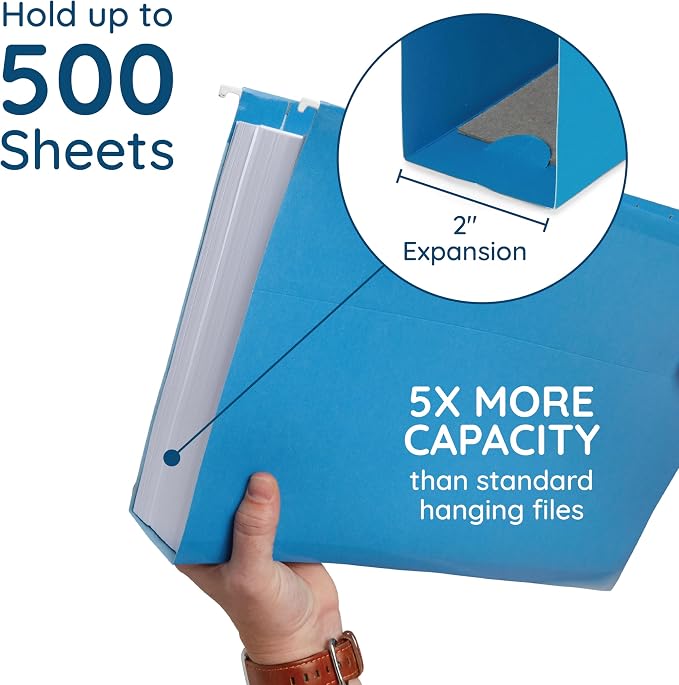25 Blue Summit Supplies Legal Size Hanging File Folders - Image 3
