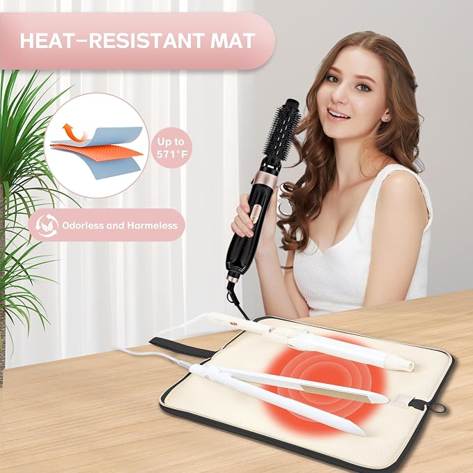 Hot Tools Organizer Heat Resistant Mat Case Hair Tools Holder Travel Bag - Image 4