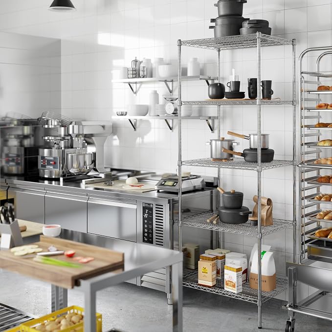 24" Deep x 30" Wide x 86" Height Wire Shelving Kit | 5-Tier | NSF Commercial - Image 7