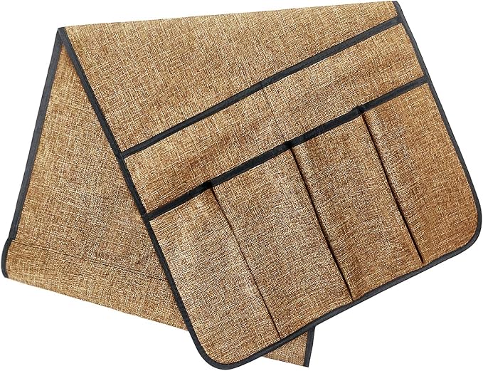 IPENNY Cotton Linen Sofa Couch Remote Control Holder Chair Armrest Caddy Pocket - Image 5
