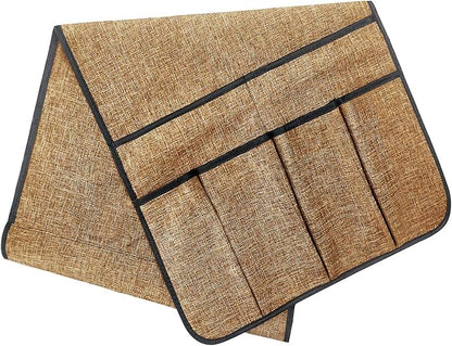 IPENNY Cotton Linen Sofa Couch Remote Control Holder Chair Armrest Caddy Pocket - Image 5