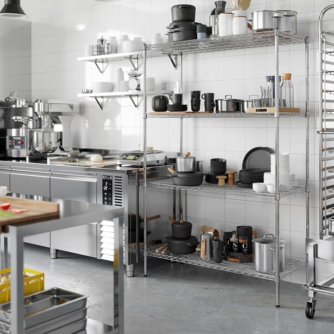 21" Deep x 48" Wide x 74" Height Wire Shelving Kit | 4-Tier | NSF Commercial - Image 2