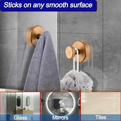 Bntuk Suction Cup Hooks for Shower, Removable Towel Hooks for Bathroom Window - Image 2