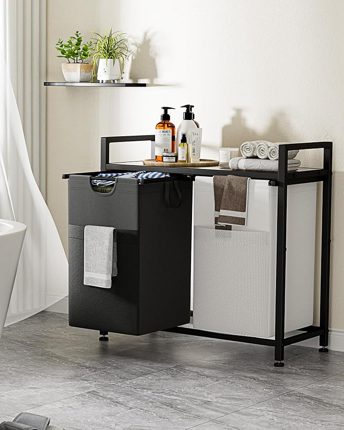 Lulive Double Laundry Hamper, 112L Laundry Sorter - Image 9