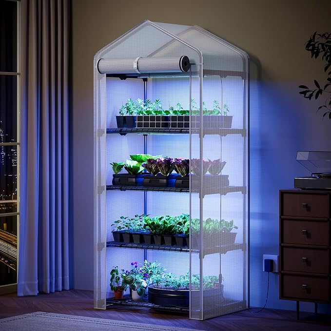 Superlele Mini Greenhouse with Grow Light, 4 Tier Greenhouse - Image 7