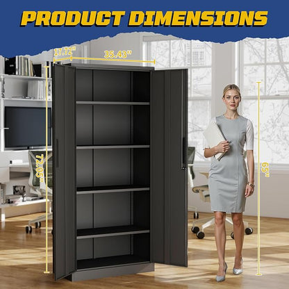 Metal Garage Storage Cabinet, Home Office, Office Cabinet - Image 2