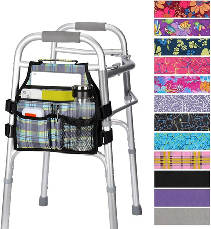 supregear Side Walker Bag, Walker Accessories Bag w/Cup Holder, Folding Walker by SupreGear