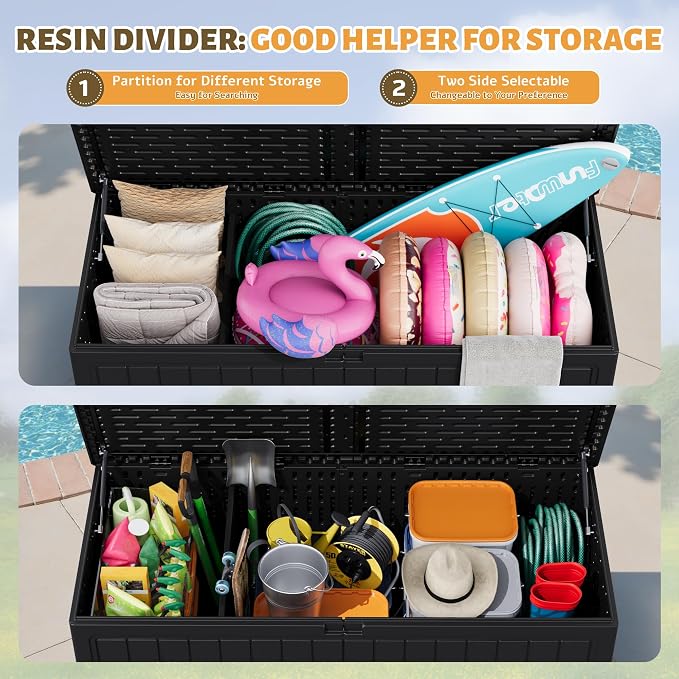 Flamaker Resin Deck Box 270 Gallon, XXL Waterproof Storage Box - Image 5