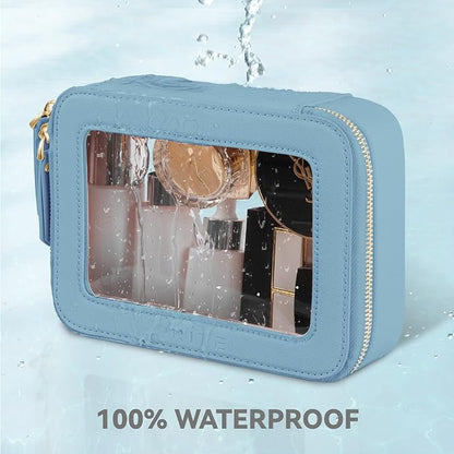 Prite Clear Makeup Bag Cosmetic Organizer Case Waterproof Travel Toiletry Bag - Image 5
