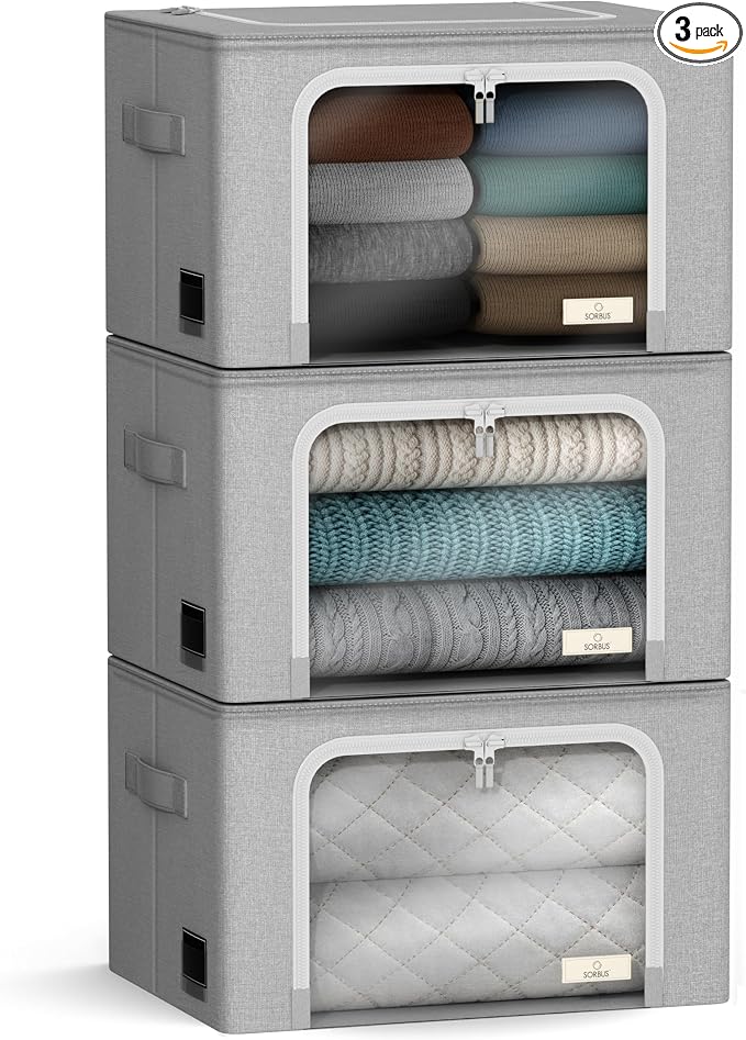 Sorbus Storage Bins with Metal Frame by Sorbus