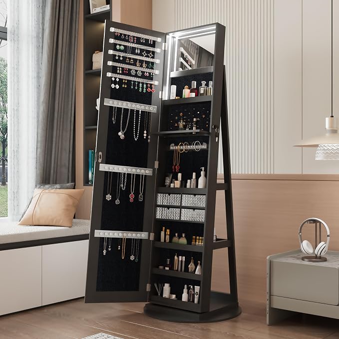 Montary 360° Rotating Jewelry Cabinet by Montary