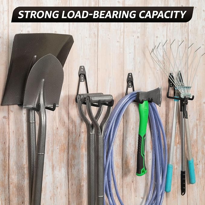 20 Pack Utility Steel Heavy Duty Wall Mount Garage Hooks, - Image 5