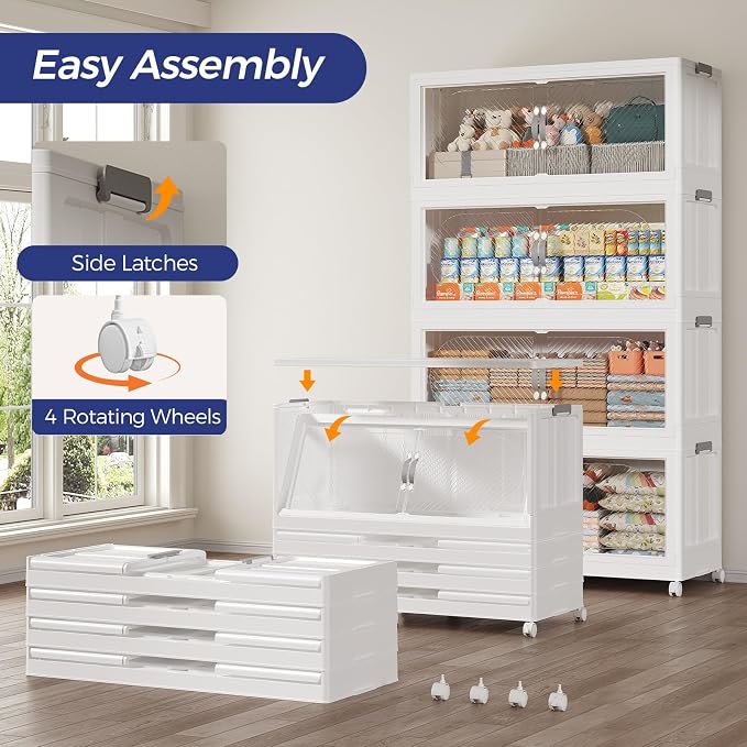 480QT Extra Large Stackable Storage Bins - Image 5