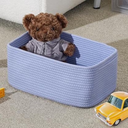 3-Pack Storage Baskets for Organizing | Woven Shelf Toy Basket | Rope Baskets - Image 5