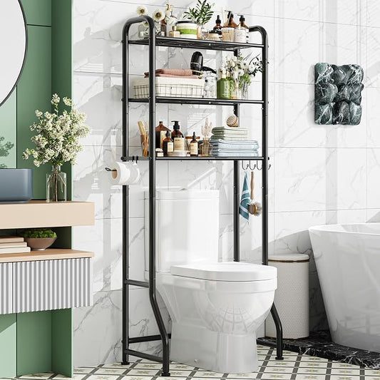 Simple Trending Over The Toilet Storage Rack, Metal 3 Tier Bathroom Organizer by SimpleTrending