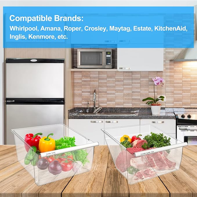 Upgraded 2188656 Fridge Crisper Drawer Humidity Control Drawer UPPER & 2188664 - Image 7