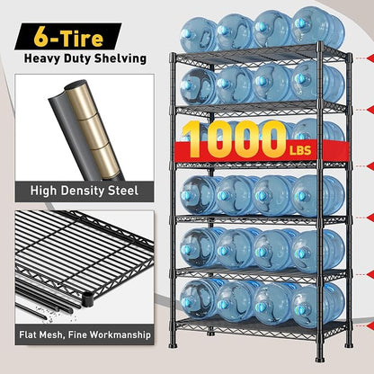 REIBII 6-Tier Storage Shelves Metal Shelving - Image 7