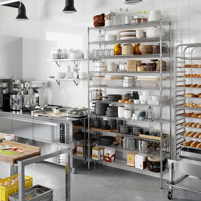 14" Deep x 54" Wide x 96" Height Wire Shelving Kit | 10-Tier | NSF Commercial - Image 7