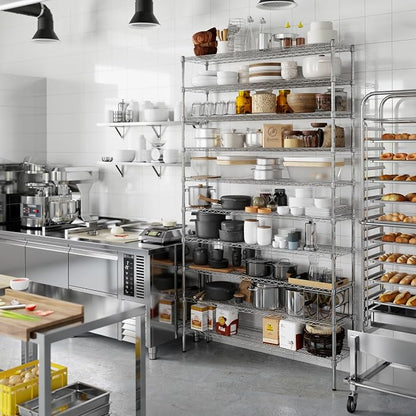 14" Deep x 54" Wide x 96" Height Wire Shelving Kit | 10-Tier | NSF Commercial - Image 7