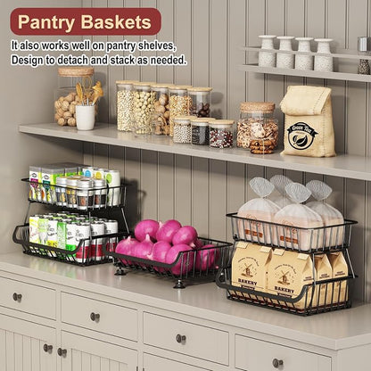 3-Tier Rolling Pantry Cart - Image 3