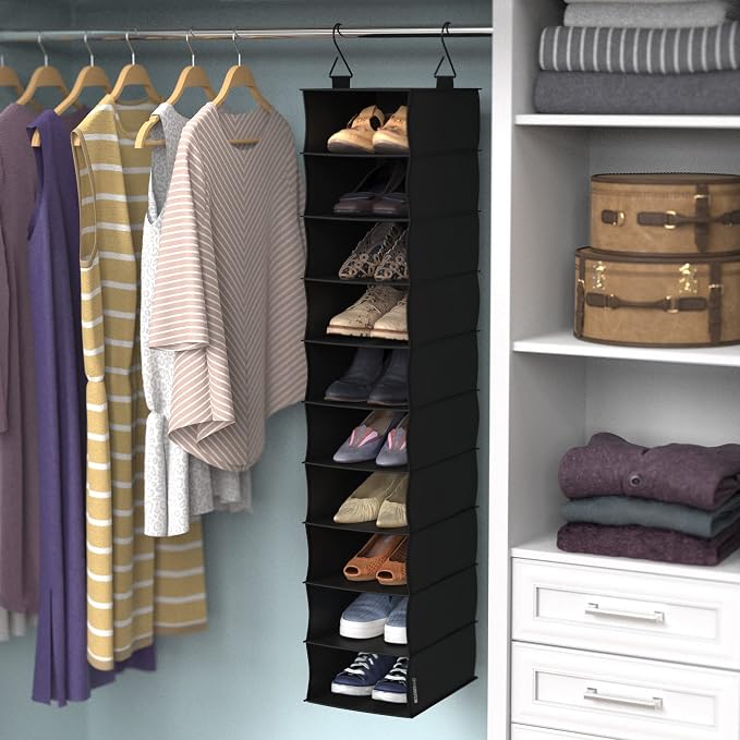 ClosetMaid 10-Shelf Fabric Hanging Shoe Storage Organizer - Image 3