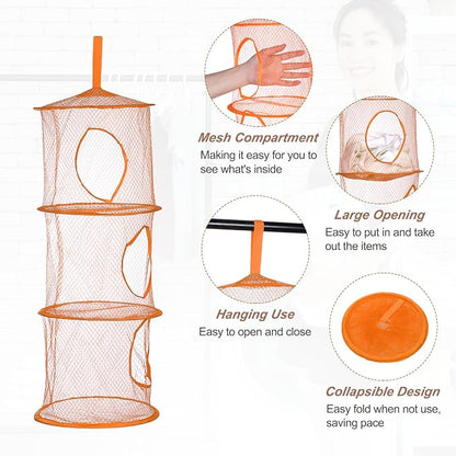 uxcell 2Pcs Mesh Hanging Storage Basket - Image 3