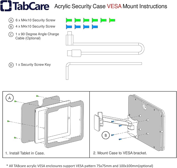 TABcare Anti-Theft Acrylic VESA Enclosure - Image 4