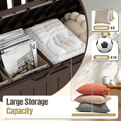 80-Gallon Outdoor Storage Bench - Image 4