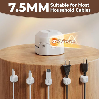 12 Pack Rotatable Cable Clips, Spring Cord Organizer Desk Cable Management Cord - Image 3